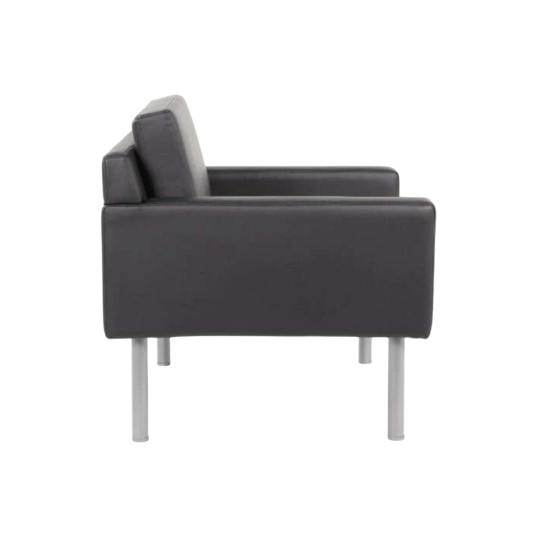 Boss Black Antimicrobial Vinyl Lounge Chair - Image 4