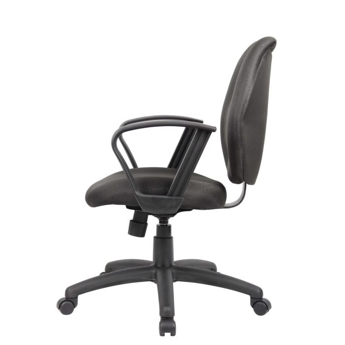 Boss Black Task Chair W/Loop Arms - Image 5