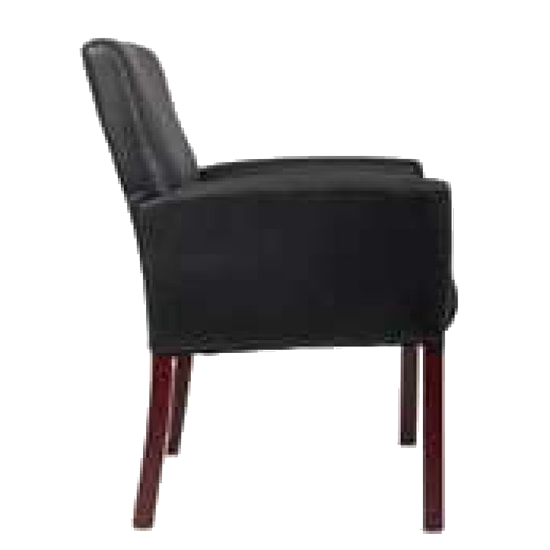 Boss Box Arm guest, accent or dining chair W/Mahogany Finish - Image 3