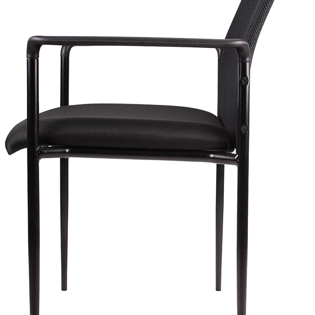 Boss Stackable Mesh Guest Chair, Black - Image 6