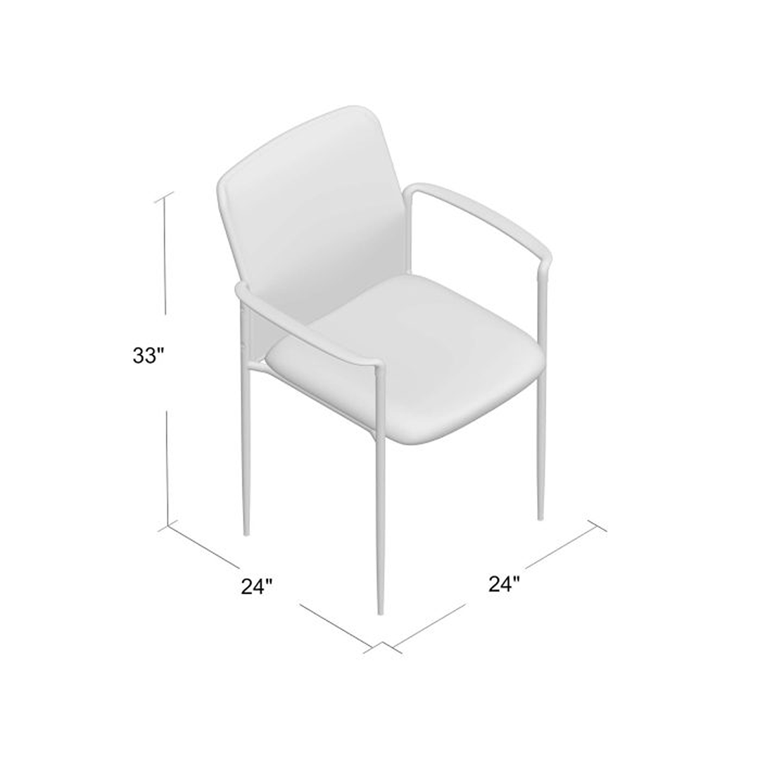 Boss Stackable Mesh Guest Chair, Black - Image 2