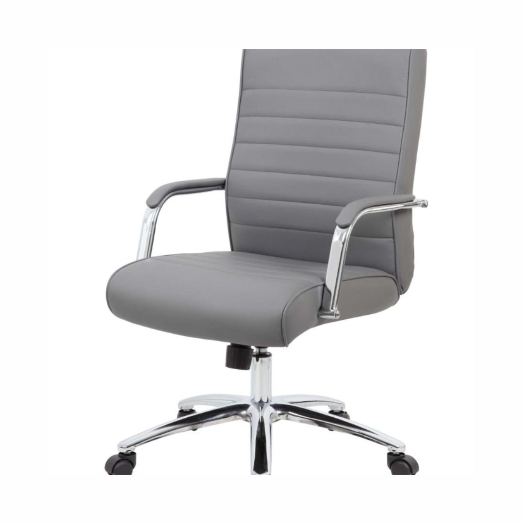 Boss Modern Executive Conference Chair-Ribbed Grey - Image 4