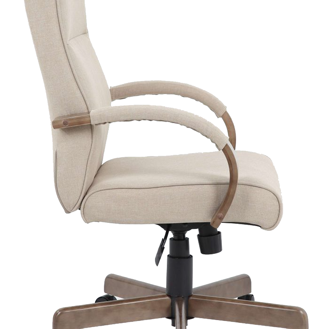 Boss Modern Executive Conference Chair-Beige Linen - Image 3