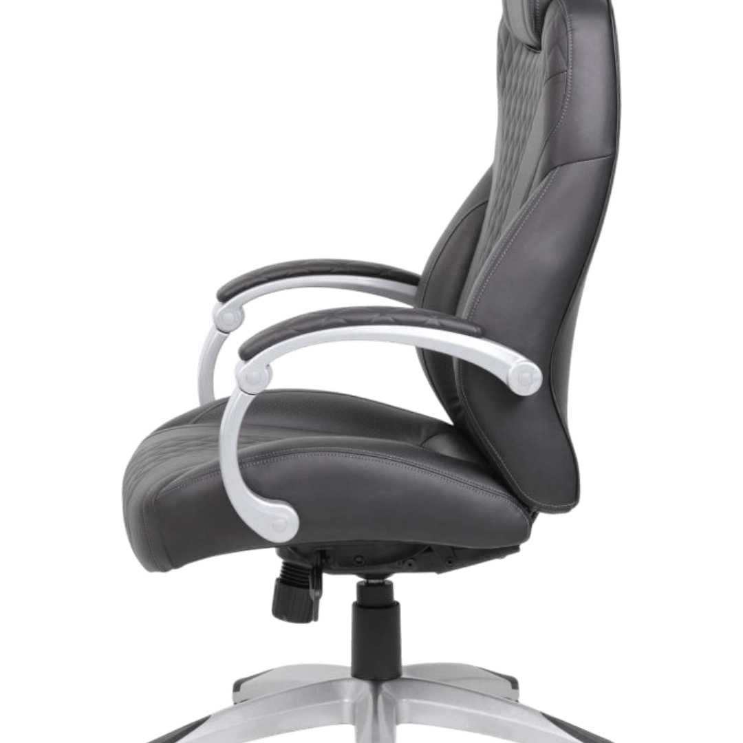 Boss Executive Hinged Arm Chair - Black/Grey - Image 3